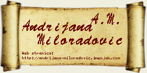 Andrijana Miloradović vizit kartica